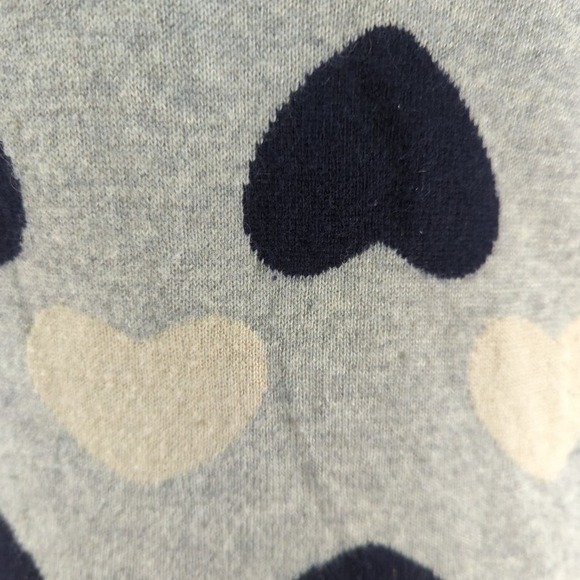 J. Crew Heartbreaker‎ Sweater Womens Gray Heart Print Crew Neck Pullover XS - Picture 4 of 9